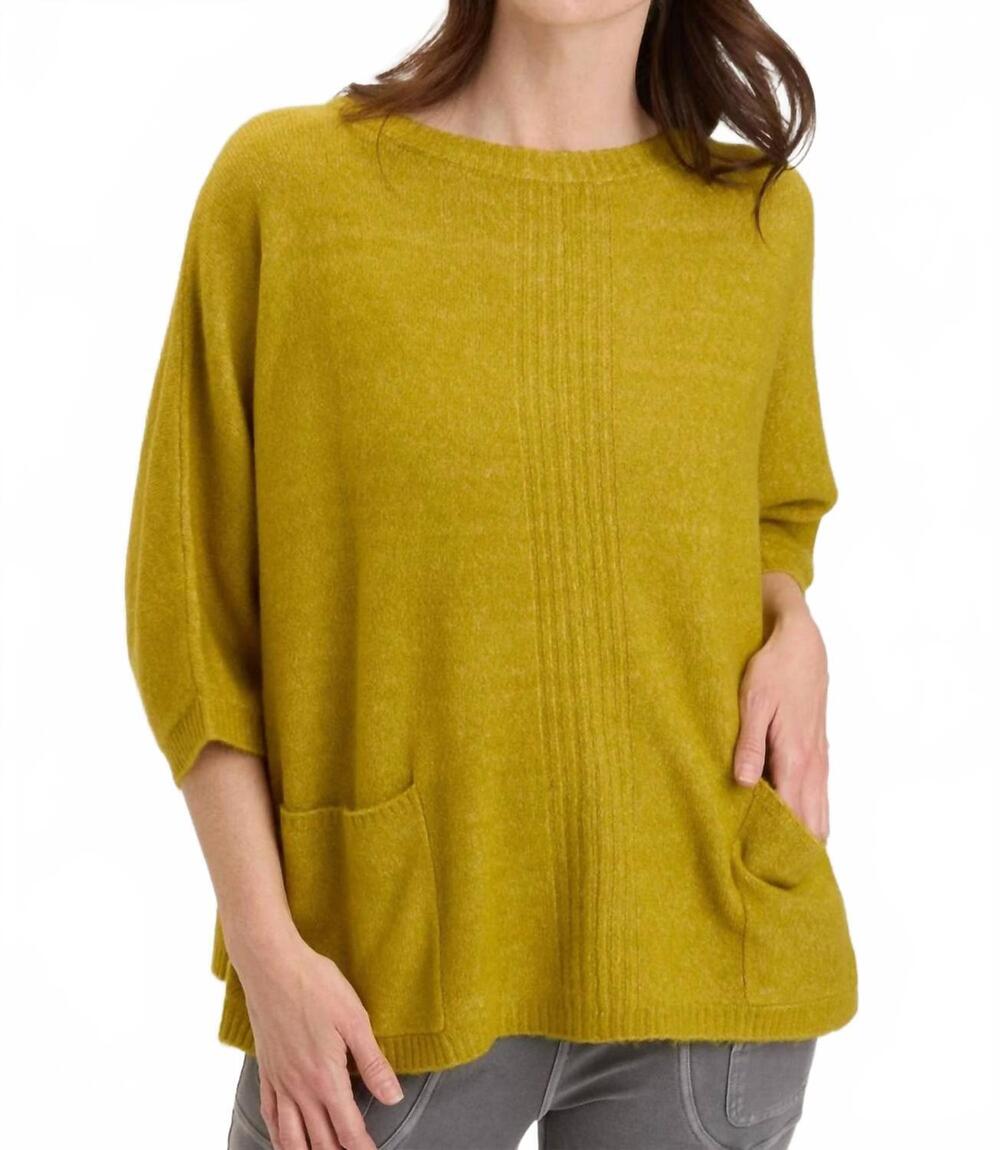 NEW XCVI crewneck poncho sweater in green